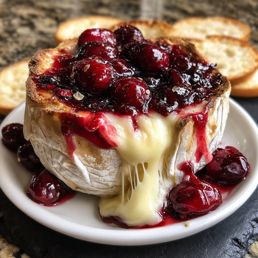 Brie and Cranberry Fondue Bliss