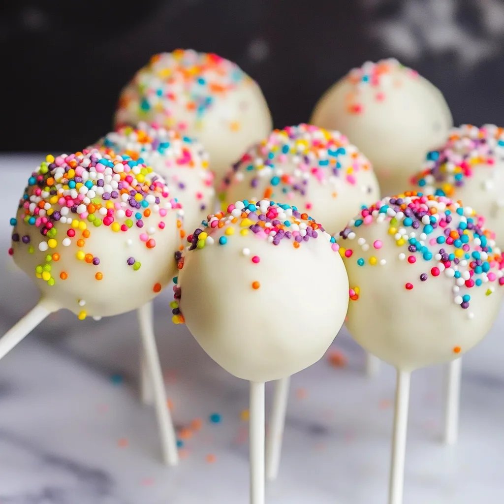3 Ingredient Funfetti Cake Pops