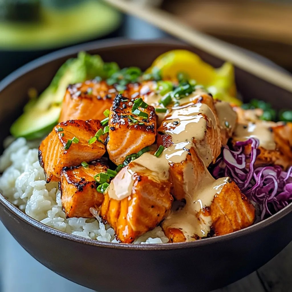 Sriracha Honey Salmon Bowls