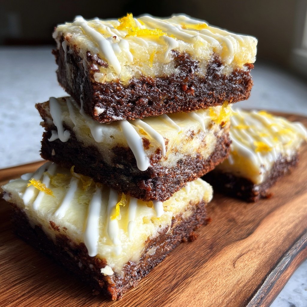 Lemon Zest Cottage Cheese Brownies