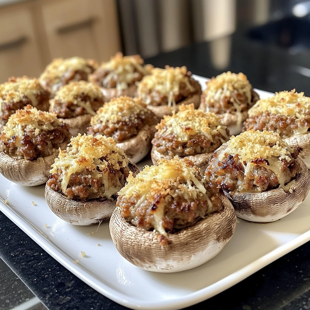 Italian Sausage-Stuffed Mushrooms