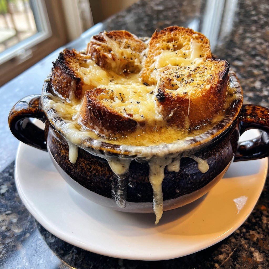 French Onion Soup Gruyere Croutons