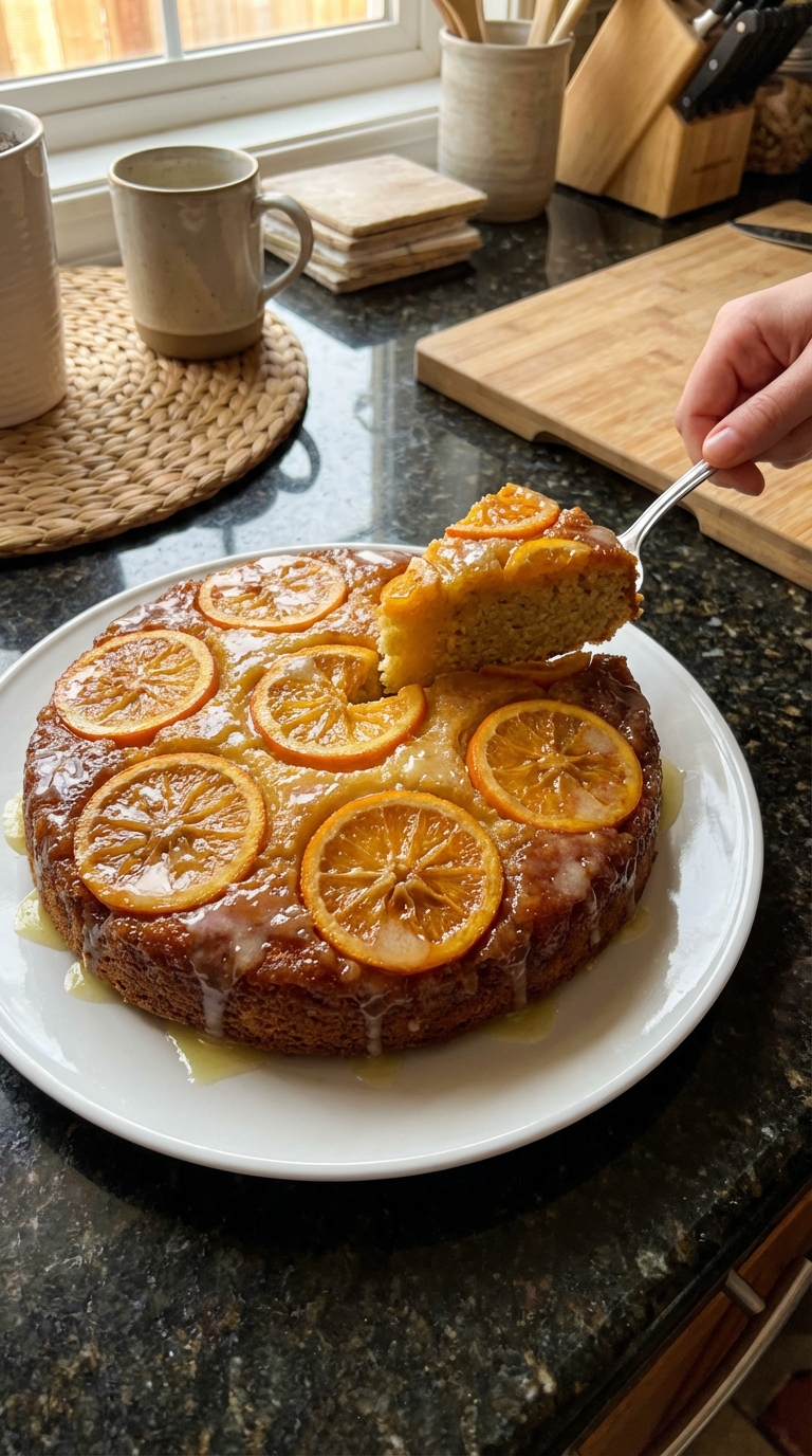Limoncello and Orange Upside-down Cake