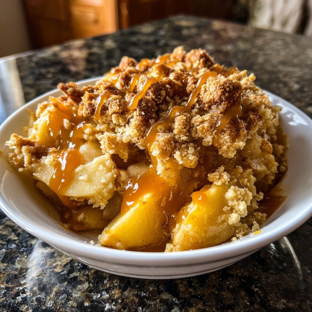 Salted Caramel Apple Crumble