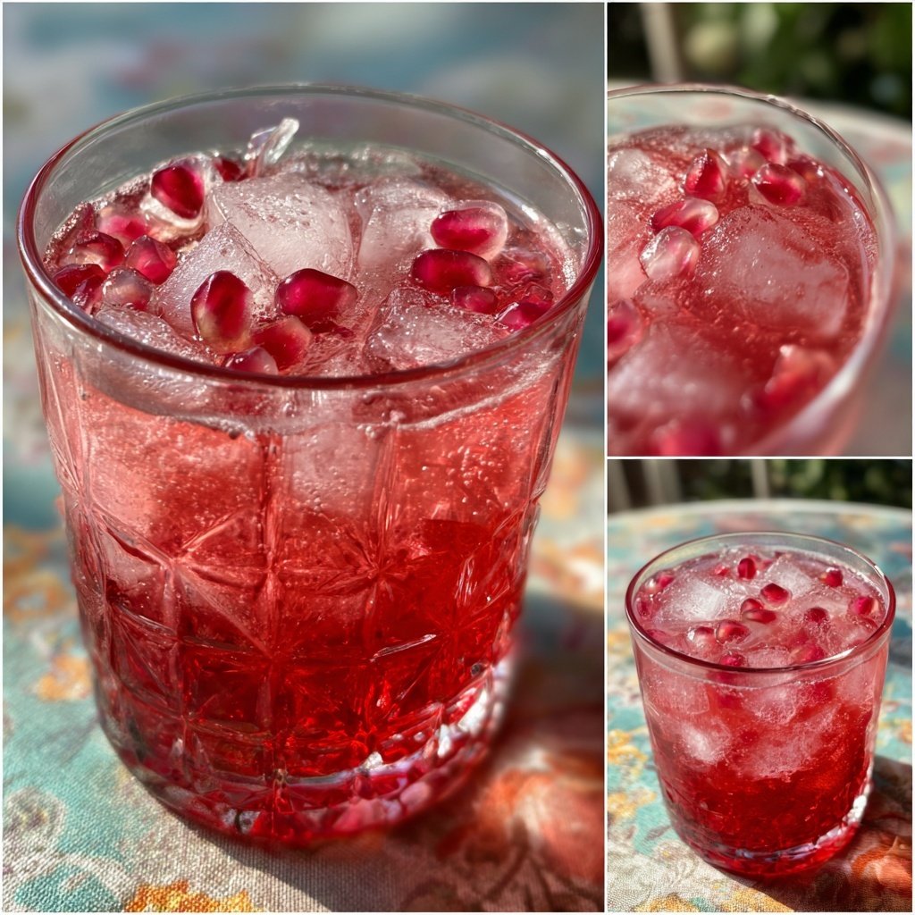 Pomegranate Ginger Snow Spritz
