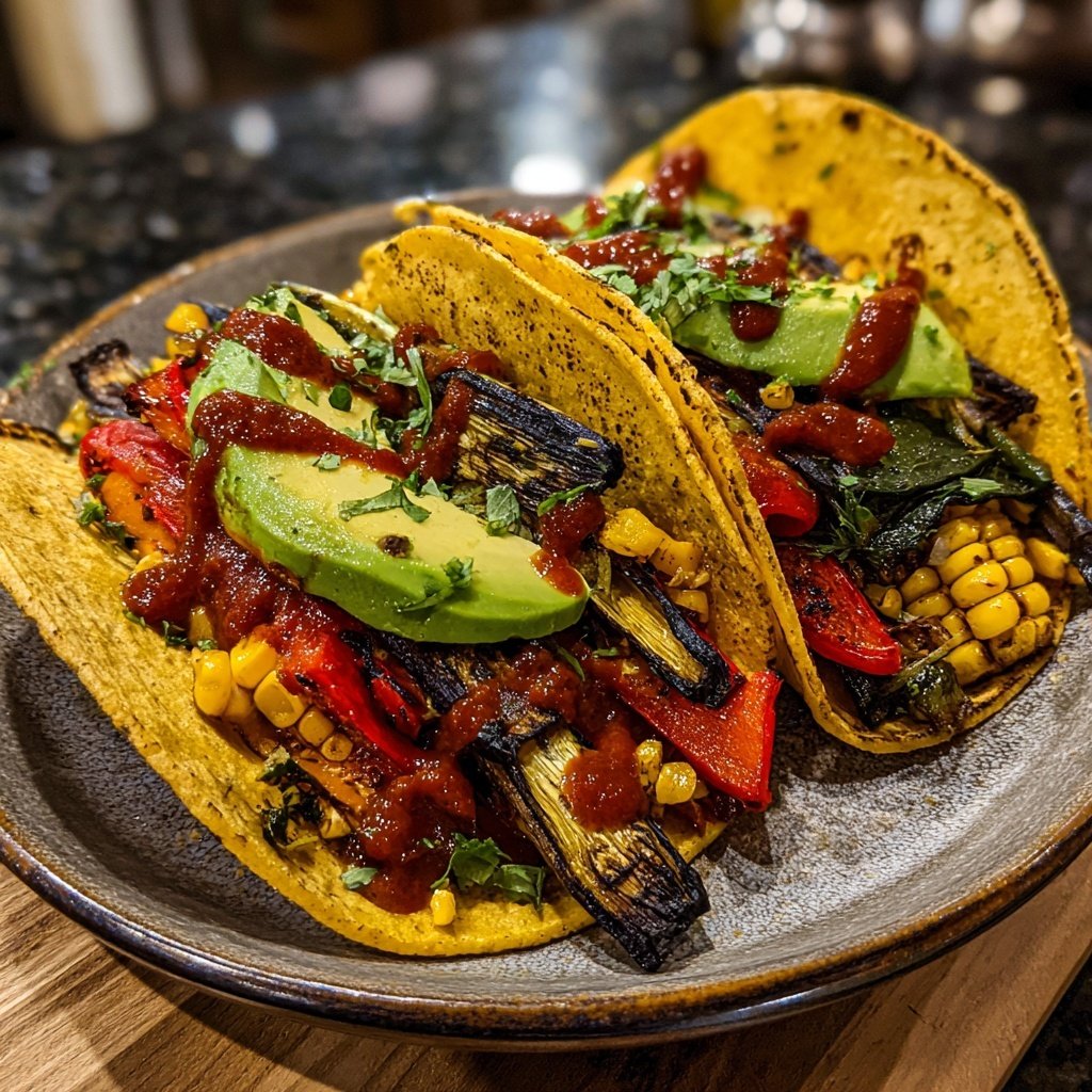 Sweet and Spicy Veggie Tacos