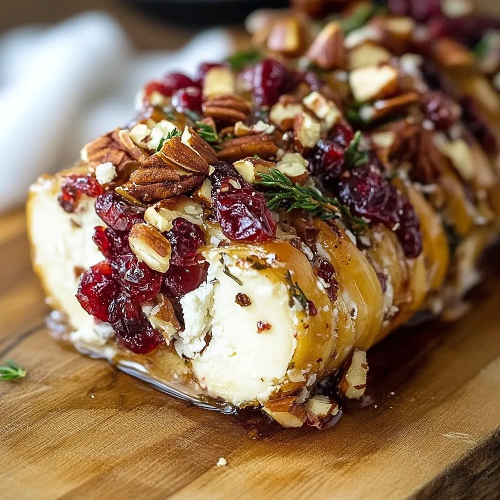 Cranberry Pecan Goat Cheese Log