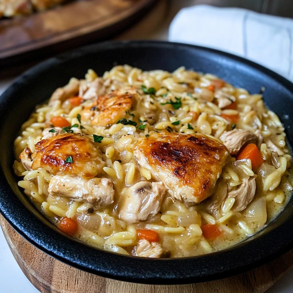 Creamy Chicken Pot Pie Orzo