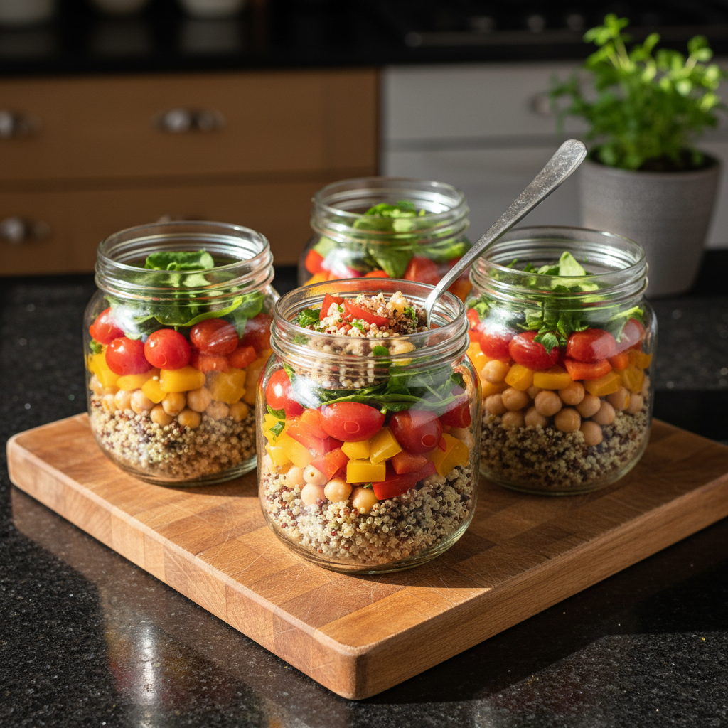 Protein-Packed Salad Jars