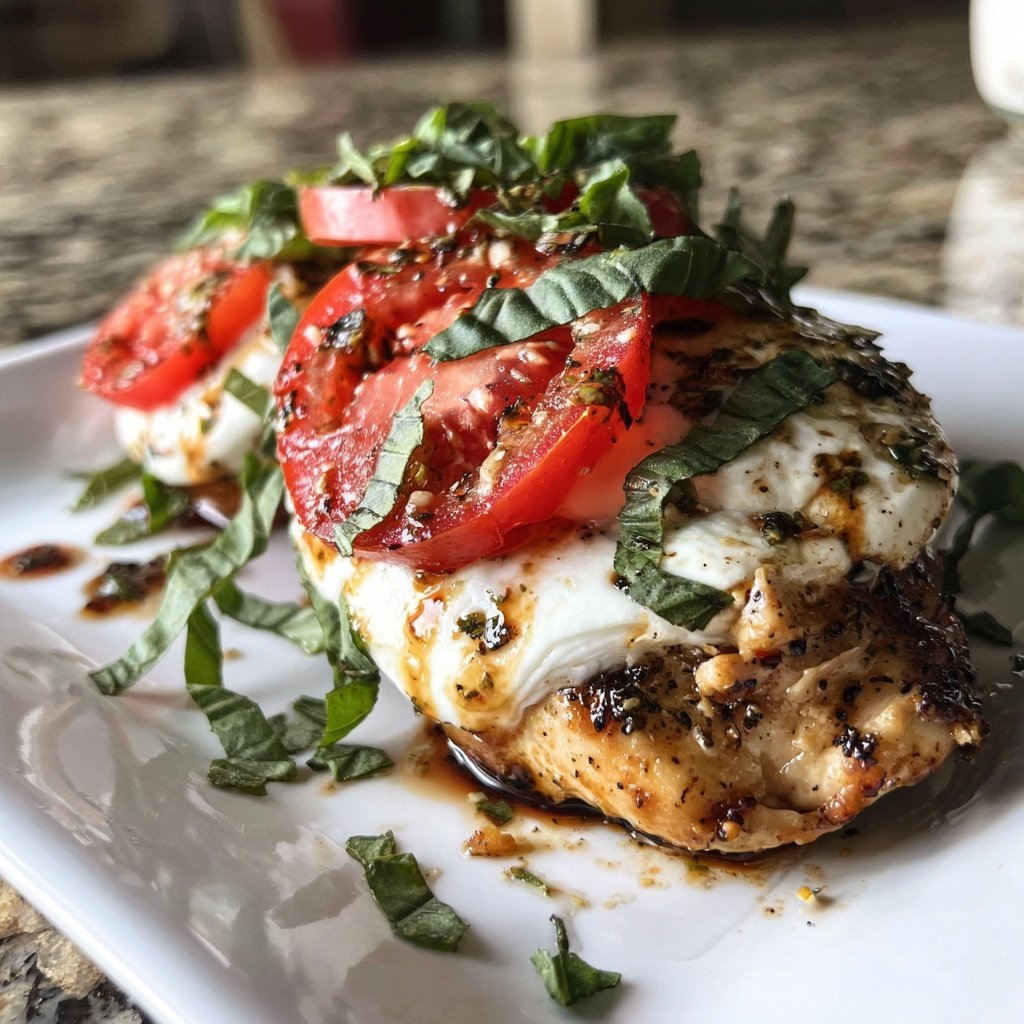 Balsamic Chicken Caprese with Fresh Basil