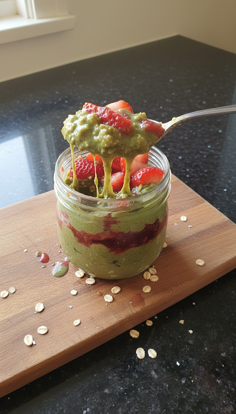 Matcha Strawberry Overnight Oats