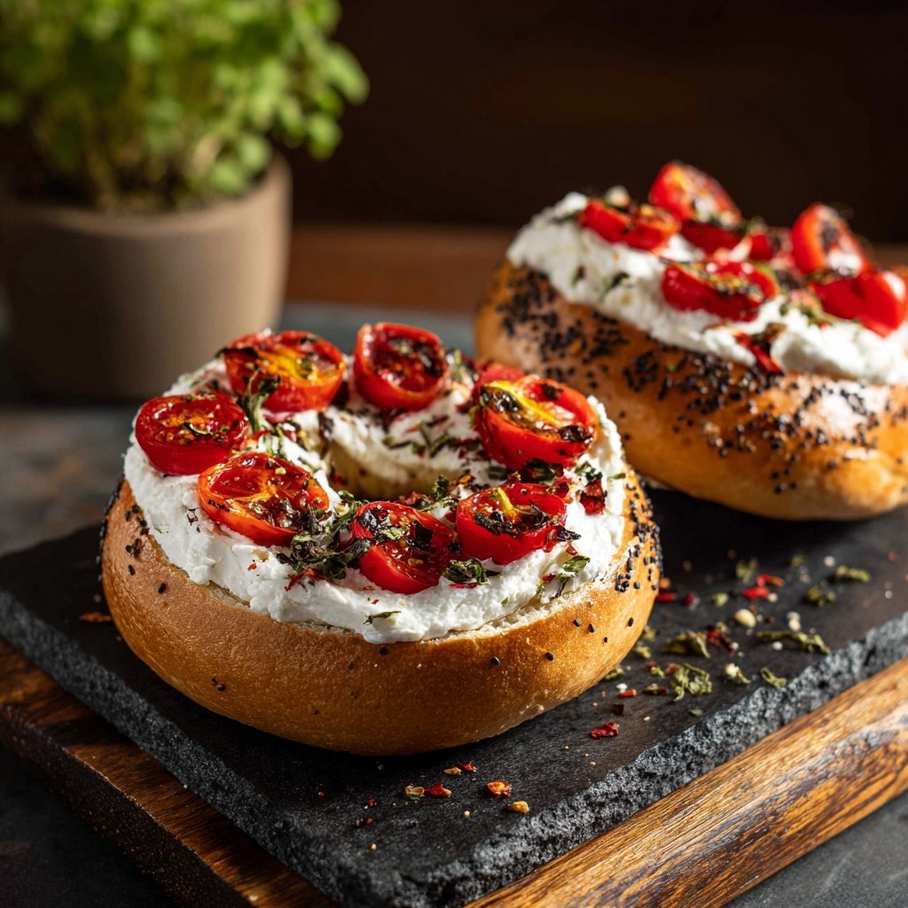 Protein Bagels with Cottage Cheese Base