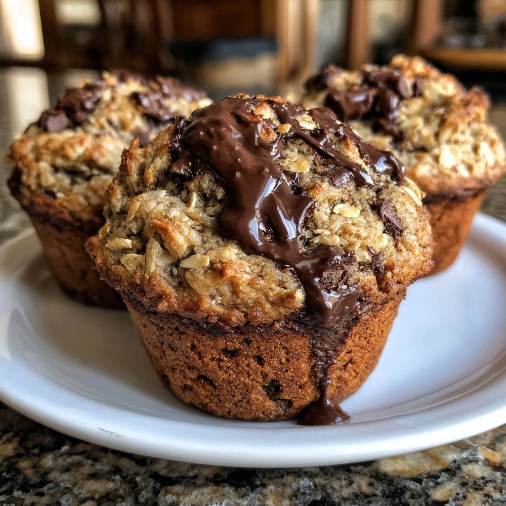Banana Oatmeal Chocolate Cupcakes