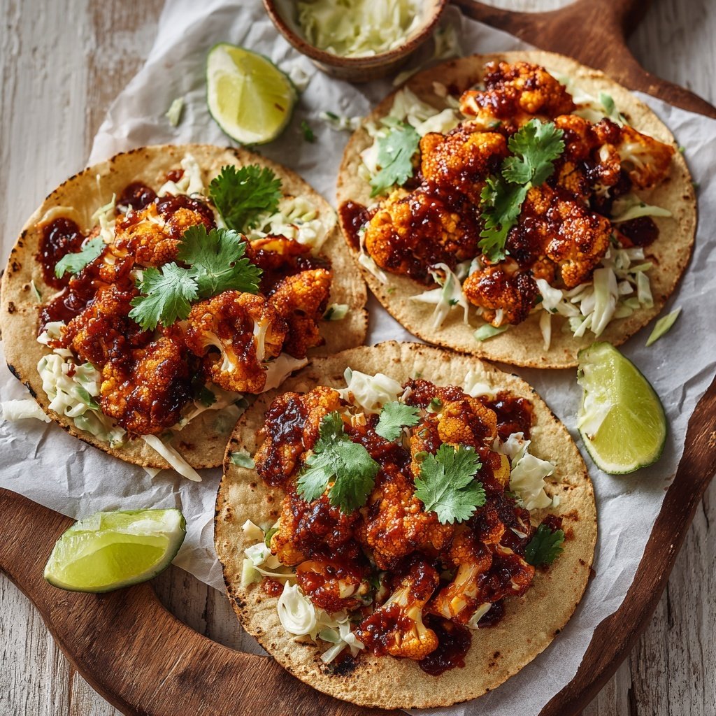 Tangy BBQ Cauliflower Tacos