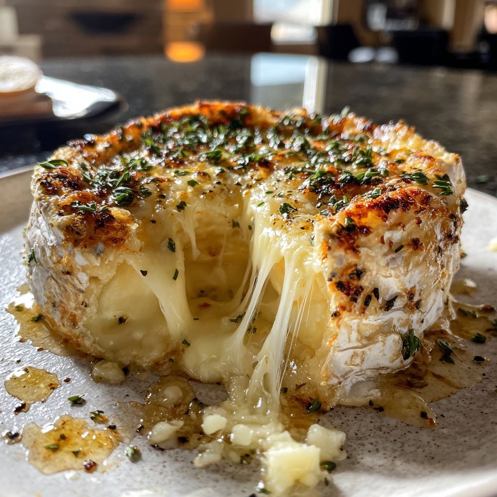 Baked Camembert with Garlic Herbs