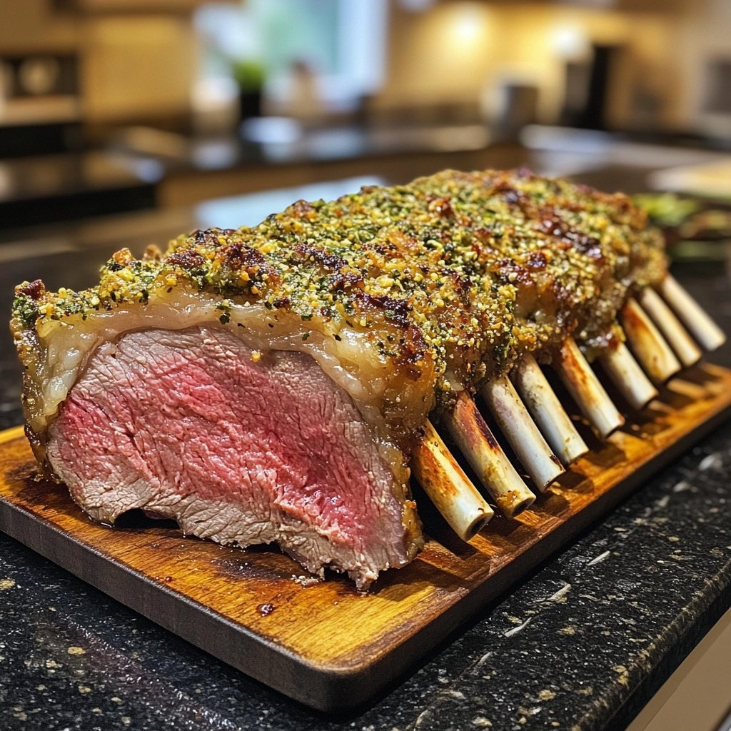 Garlic Herb-Crusted East Coast Rack Lamb