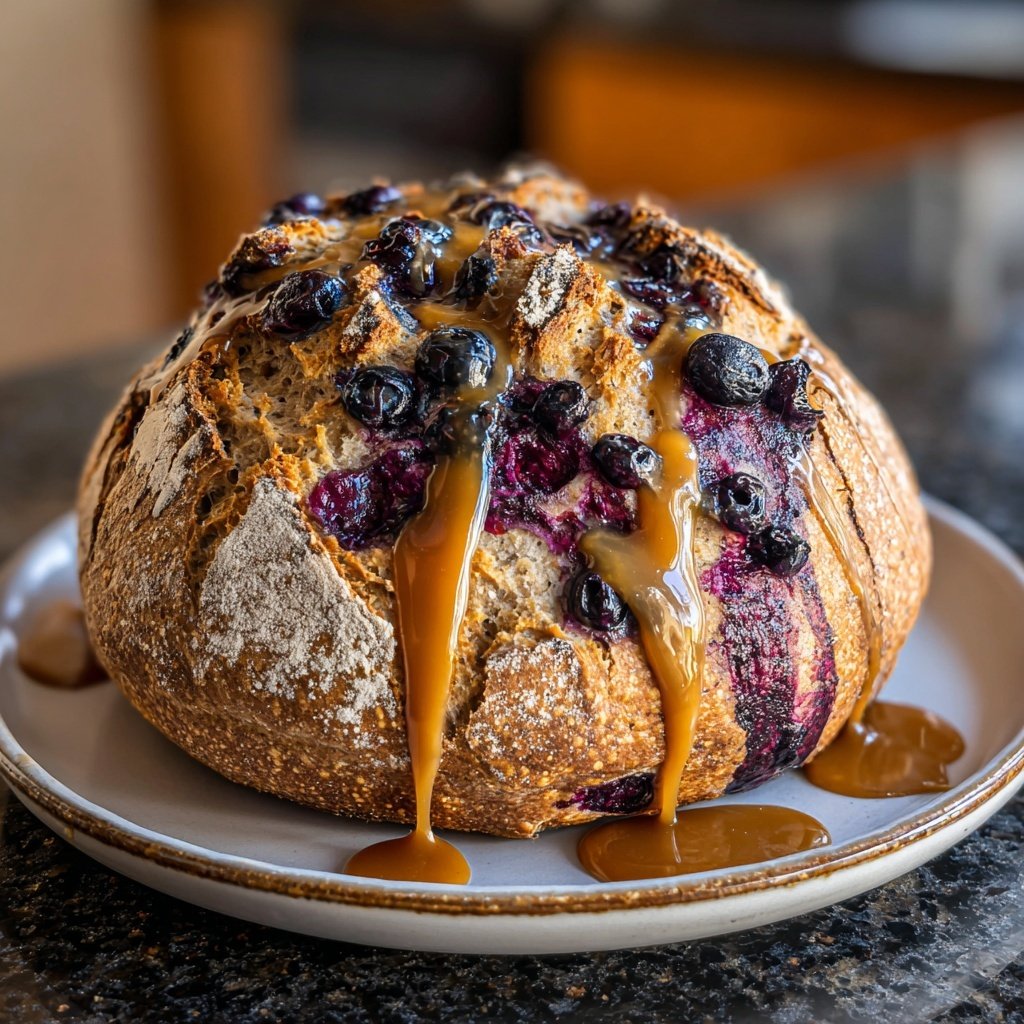 Blueberry Lemon Sourdough with Salted Caramel