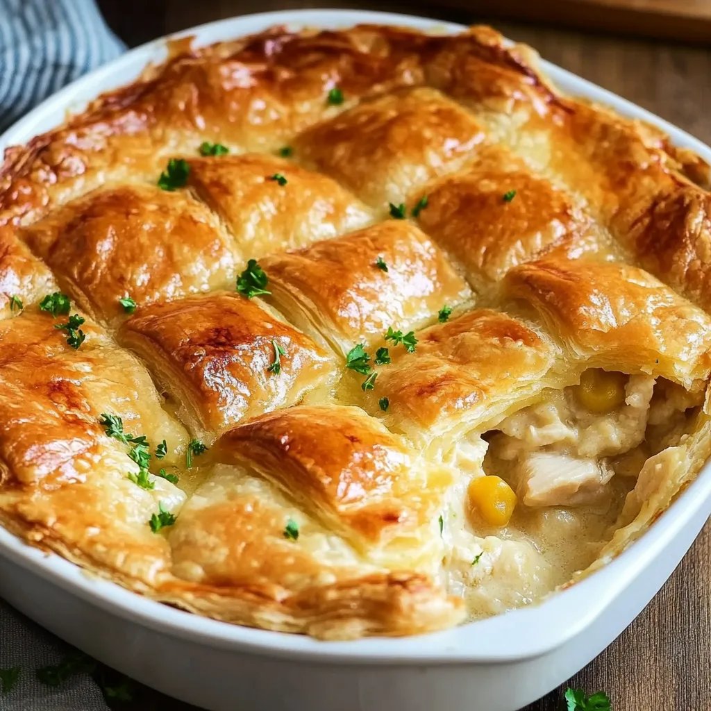 Puff Pastry Chicken Pot Pie Casserole