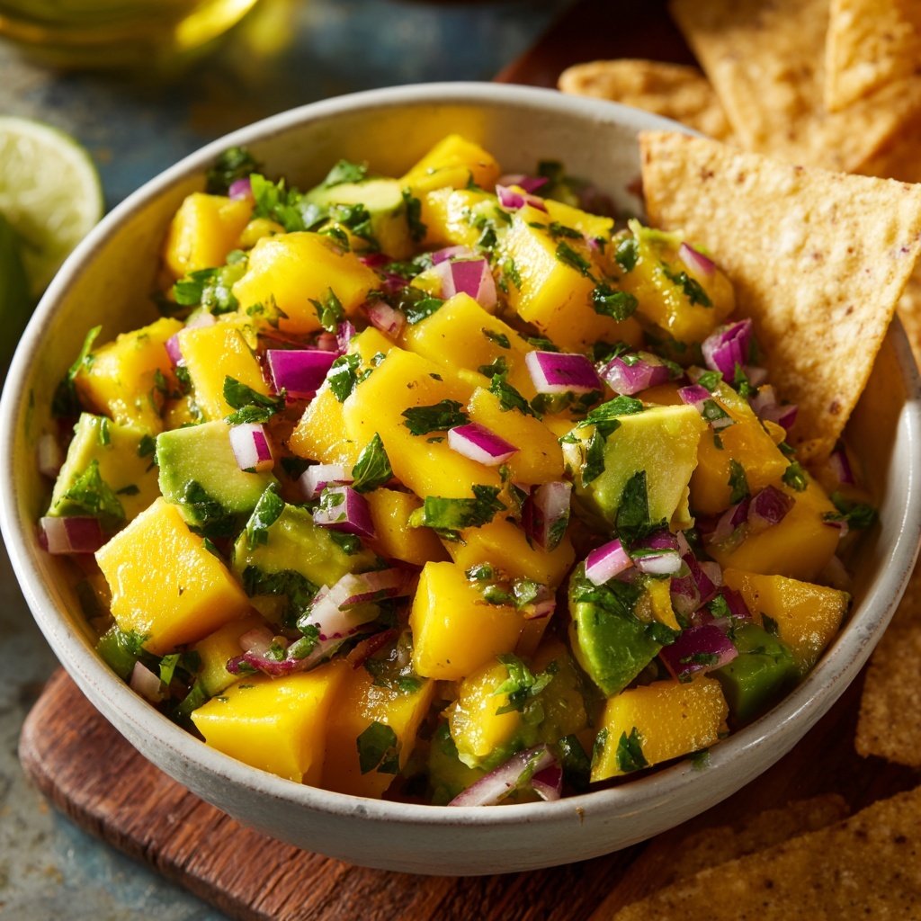 Mango Avocado Salsa with Chips