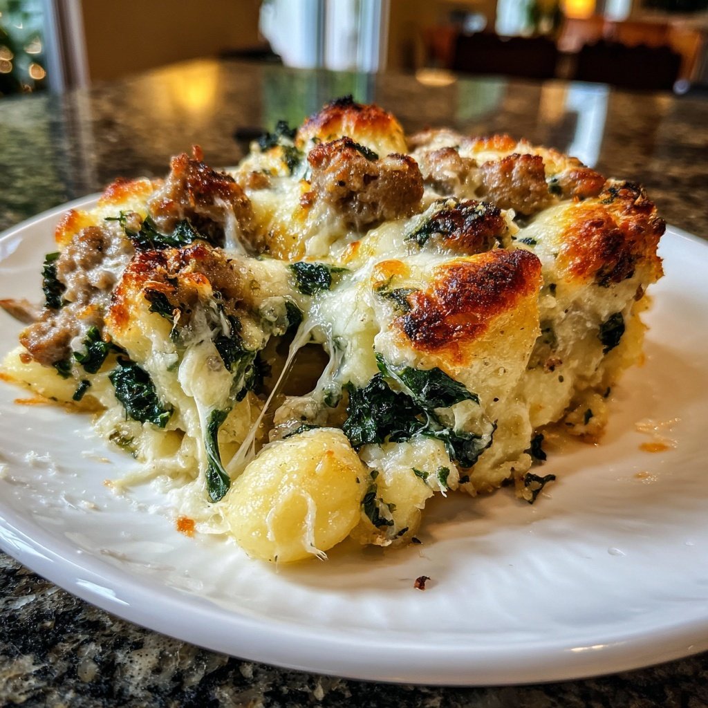 Baked Gnocchi with Kale Sausage