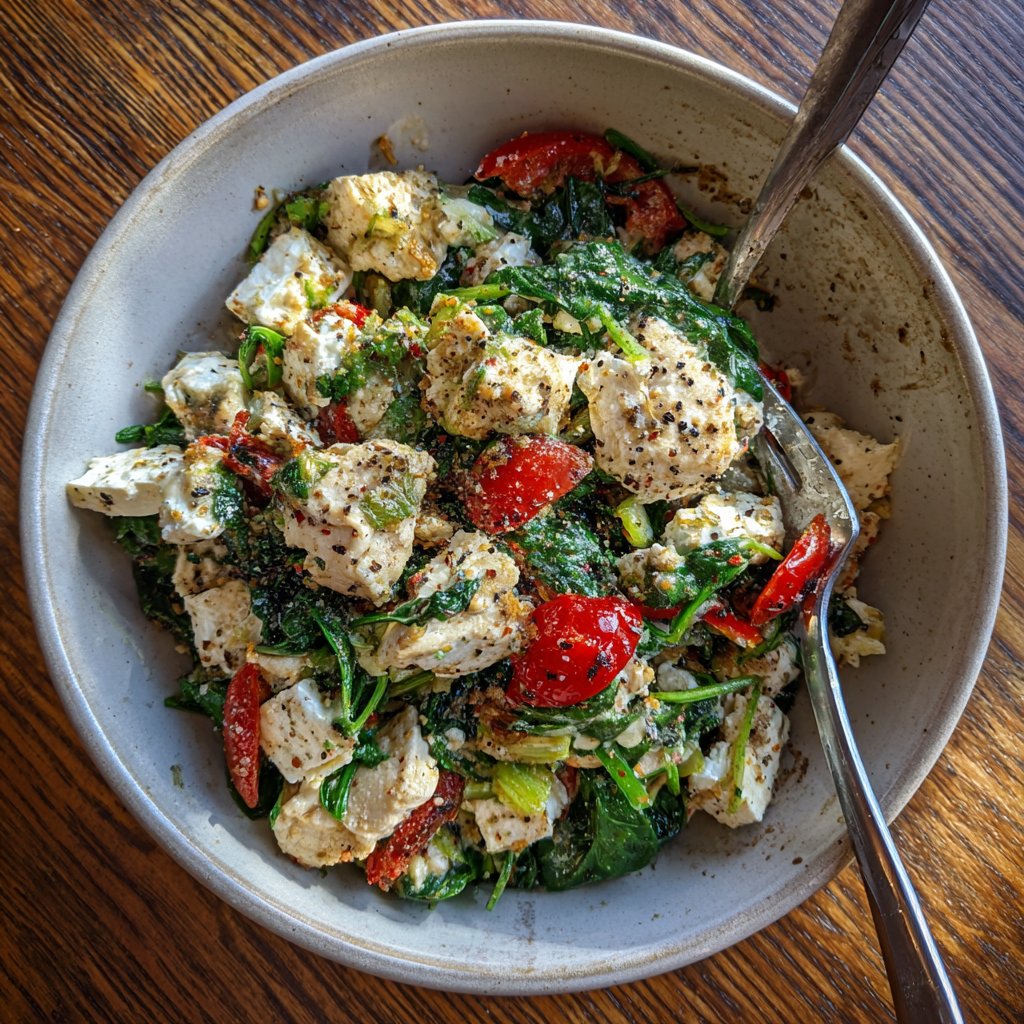 Turkey Spinach and Feta Bowl