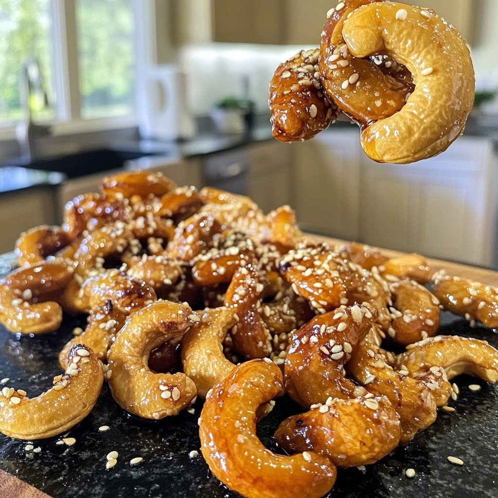 Sweet & Salty Sesame Honey Roasted Cashews