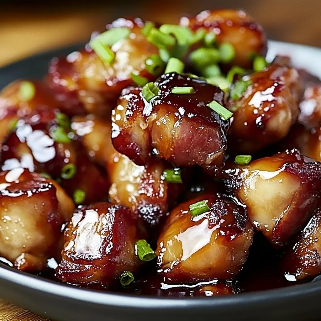 Maple Glazed Bacon Chicken Bites
