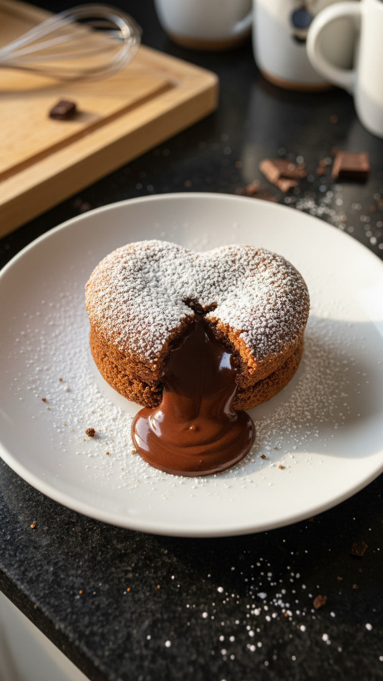 Mini Heart Lava Cake Surprise