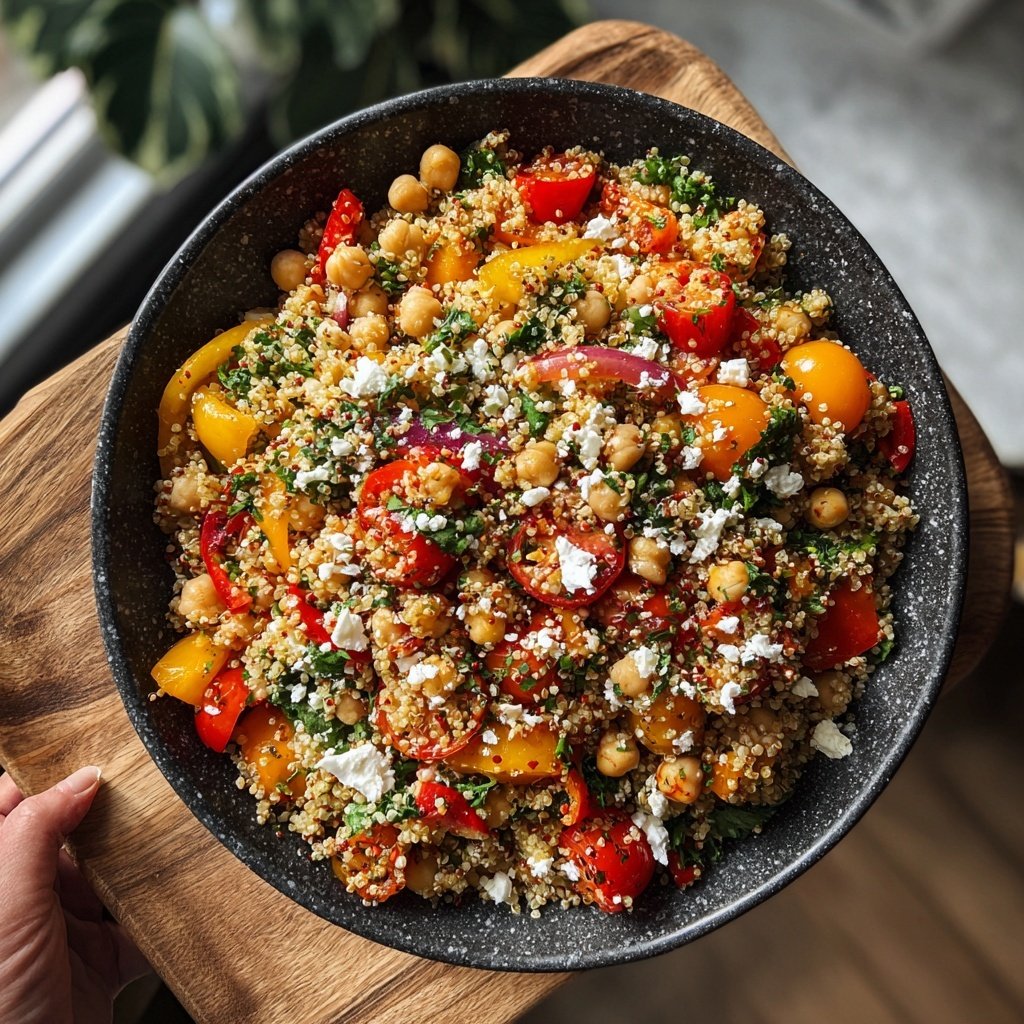 Quinoa Chickpea Veggie Salad