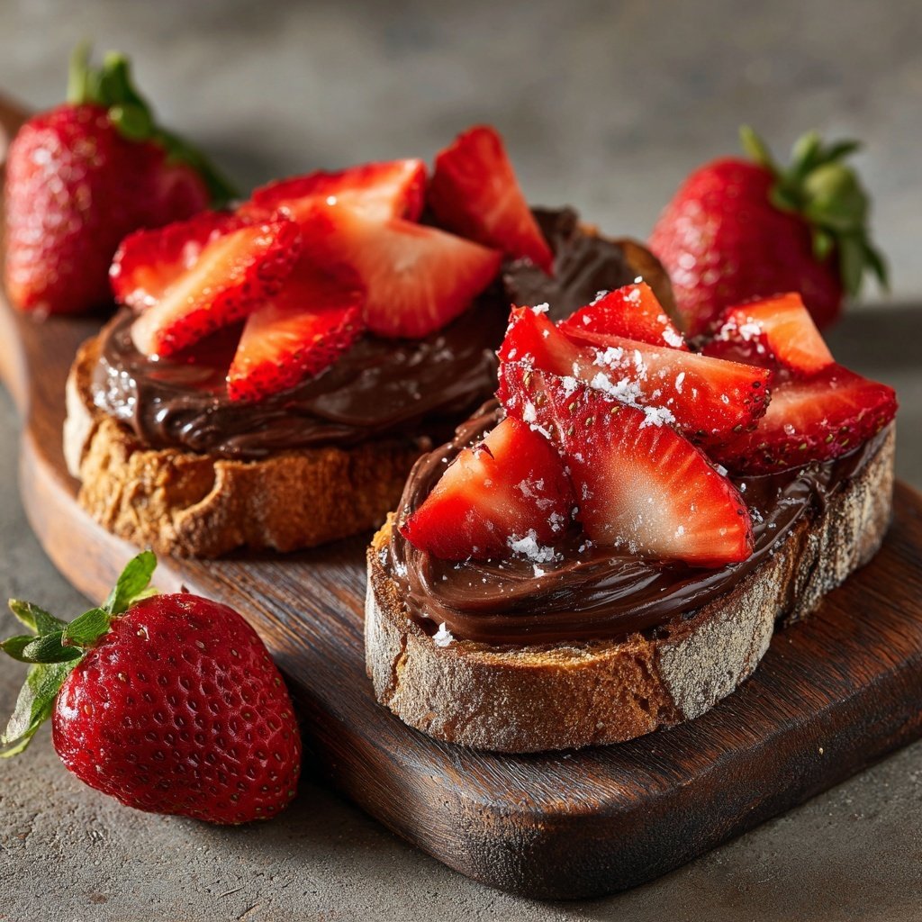 Delightful Chocolate Strawberry Crostini