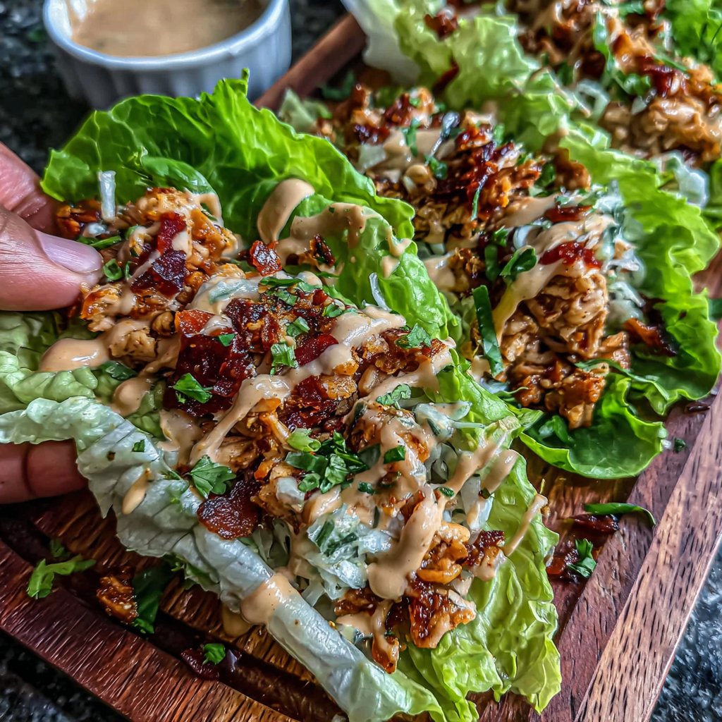 Turkey Satay Lettuce Wraps