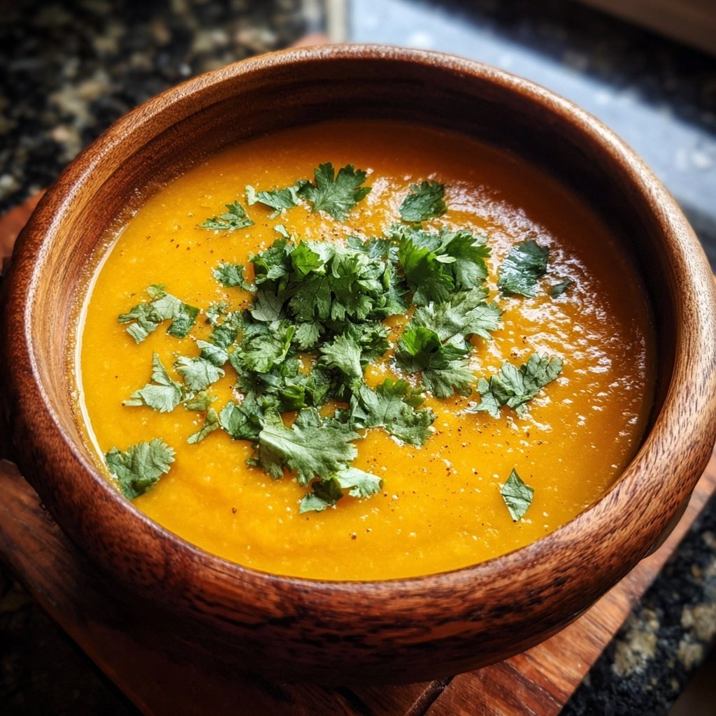 Red Lentil Soup with Cilantro